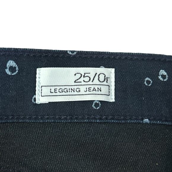 Gap Skinny Legging Jean Raindrop Print Dark Blue Size 25 - Picture 6 of 10
